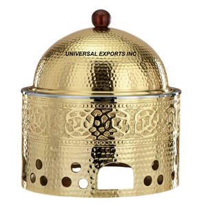 Olla caliente de acero inoxidable de doble pared, cazuela hecha a mano de calidad superior, forma redonda, nuevo calentador de alimentos de metal elegante de lujo - Product Image 5