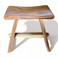 Tabouret en bois de Suar massif, table d'appoint rustique, tabouret de salle de bain fait main, mobilier pour hôtel et complexe hôtelier, fabrication sur mesure OEM ODM