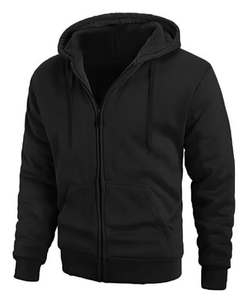 Nouveaux sweats à capuche zippés pour hommes 100% coton, respirants, séchage rapide, avec impression numérique, teinture unie, différentes tailles, pour l'hiver - Product Image 4