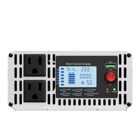 HOULI Onduleur à onde sinusoïdale pure 24V/110V monophasé 2000W/3000W/4000W, entrée CC 12V, sortie CA 50/60Hz, efficacité 90%, modèle domestique et automobile