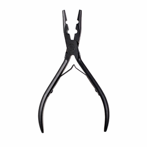 Pinzas para Extensiones de Cabello de Calidad Profesional, Herramienta de Prensado de Micro Anillos y Nano Perlas, Negro Mate, Herramienta de Estilismo Profesional - Product Image 1