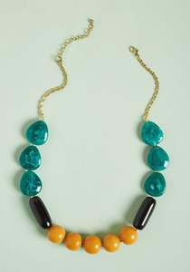 สร้อยคอจี้ลูกปัดเรซินรูปดอกไม้แบบคลาสสิกแฟชั่นใหม่สำหรับงานเลี้ยง - Product Image 3