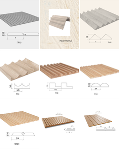 Paneles de tambor de madera flexibles de gama alta Decoración de superficie de muebles y cocina Premium Paneles flexibles de madera interiores - Product Image 3