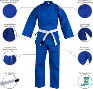 Fabricante de Uniformes de Karate al por Mayor, 100% Algodón, Ligero, Reforzado, Karate Gi para Competición, Opción de Bordado Personalizado de Alta Calidad - Product Image 2