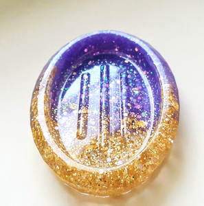 Porte savon en résine couleur bleu foncé logo personnalisé accessoires de salle de bain artisanat personnalisé porte savon en résine - Product Image 6