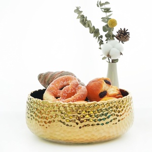 Sang trọng rèn kim loại vàng Bát trang trí trái cây, snack & phục vụ bát cho bàn ăn & nhà bếp trang trí nội thất - Product Image 1