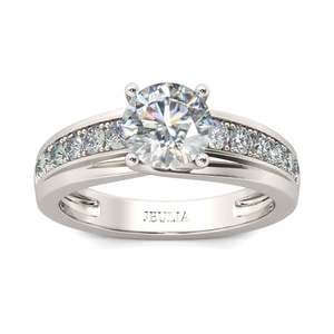 Jeulia Luxury Channel <b>Set</b> Round Cut Sterling <b>Silver</b> Fashion <b>Ring</b> - Product Image 1