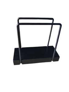 Porte-mouchoirs en bois avec cadre métallique – Panier à serviettes en bois et en fer pour comptoir de salle de bain, salle d'eau et table à manger - Product Image 3