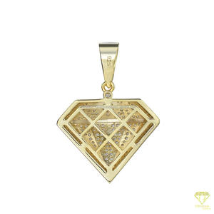 Collier Pendentif Géométrique de Luxe avec Diamant Moissanite et Bijoux en Argent 925 Sertis de Diamants - Product Image 4