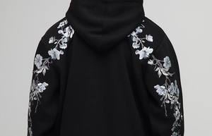 Cotton Polyester Top Quality Custom Full <b>Zip</b> <b>up</b> Puff Print <b>Hoodie</b> Oversized Cotton <b>Black</b> <b>Men</b> Hoodies For Sale With Low Price - Product Image 2