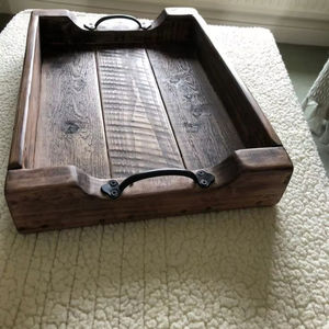 BEAUTÉ PLATEAU IMPRIMÉ EN BOIS MEILLEURE QUALITÉ SCULPTÉ Forme carrée disponible et artisanat indien meilleur échantillon Offre Spéciale - Product Image 1