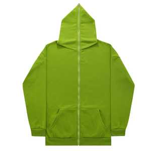 แจ็กเก็ตมีฮู้ดมีซิปตัวยาวมีสไตล์สำหรับผู้หญิงแจ็คเก็ตมีฮู้ดโอเวอร์ไซส์พร้อมกระเป๋าซิปดีไซน์ตามสั่ง - Product Image 3