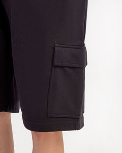 กางเกงขาสั้นคาร์โก้ผ้าฟลีซแคนวาสสำหรับผู้ชายสไตล์คลาสสิก ใส่สบายๆ ในฤดูร้อน เอวยางยืด ระบายอากาศได้ดี เป็นมิตรกับสิ่งแวดล้อม - Product Image 4