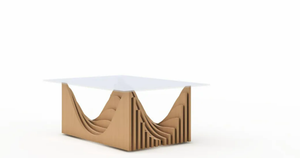 Kalatri Table basse paramétrique contemporaine au design unique, amovible, lavable et légère, pour décoration intérieure moderne - Product Image 3