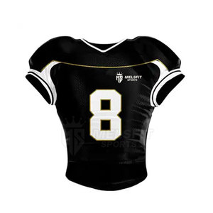 Maillot de football américain personnalisable de haute qualité 100 % polyester à manches courtes, séchage rapide, respirant, pour équipe - Product Image 4