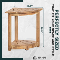 Étanche en bois d'acacia salle de bain coin meubles anti-dérapant rasage escabeau hauteur repose-pieds pour étude douche toilette approvisionnement
