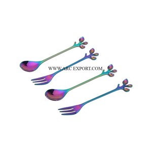 Cuillères en argent à poignées polies en or pour la maison et la cuisine Ustensiles de table Couverts classiques en Inde - Product Image 6