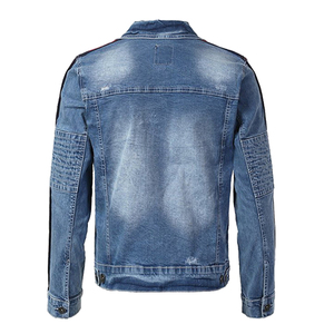 Men Winter Y2K Hip Hop Embroidered 100% Cotton Washed Denim <b>Jacket</b> Casual <b>Trucker</b> Light Street Style - Product Image 4