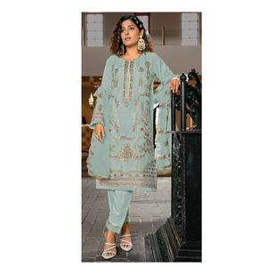 ชุดซอลวาร์จากปากีสถานสำหรับผู้หญิงเย็บแบบกึ่งสำเร็จรูปเย็บ - Product Image 1