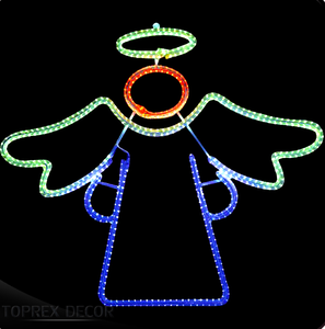 TOPREX DECOR Lumière LED en corde 2D Motif <span class=keywords><strong>ange</strong></span> <span class=keywords><strong>de</strong></span> <span class=keywords><strong>Noël</strong></span> pour la décoration <span class=keywords><strong>de</strong></span> fond d'église pour les événements religieux - Product Image 3