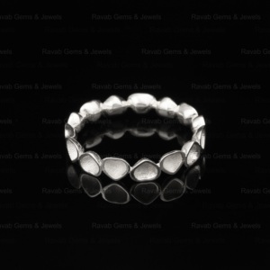 Top vente de haute qualité 925 en argent Sterling 3mm coeur éternité bande Semi montage blanc lunette réglage anneau pierre bijoux résultats - Product Image 4