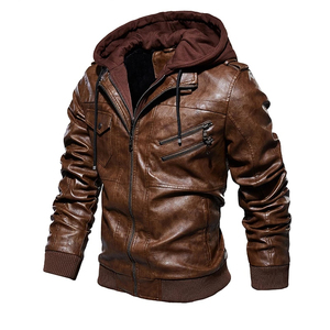 Chaquetas de Cuero Casuales para Hombre, Servicio OEM, Color Sólido, Estilo Nuevo, Piel de Cordero Genuina, Material de Primera Calidad, Precio al por Mayor - Product Image 3