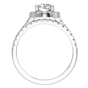 Bague de mariage de luxe pour femme en or massif 9K jaune et blanc, diamant de laboratoire taille coussin, 1,63 carats, clarté VS, couleur EF, IGI - Product Image 2