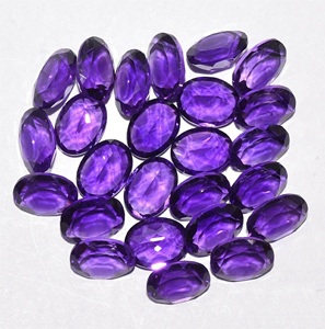 Améthyste naturelle certifiée pierre précieuse en vrac de qualité supérieure ovale à facettes pour sertissage de bijoux non traité - Product Image 3