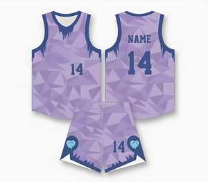 Uniformes de baloncesto sin mangas de talla grande transpirable personalizados profesionales para adultos con combinación de colores deportivos - Product Image 1