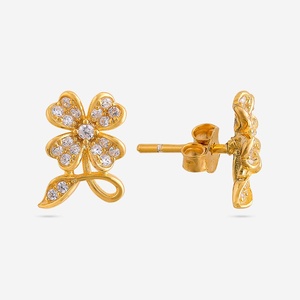 92.5 <b>Silver</b> <b>Stud</b> <b>Earrings</b> 191341 Floral Pattern for Gift - Product Image 5