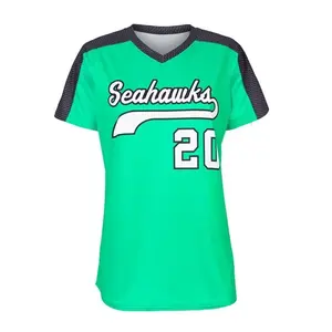 2023 nouveaux uniformes de Baseball boutonnés respirants de haute qualité pour les jeunes et les adultes vêtements de sport sublimés en gros - Product Image 2