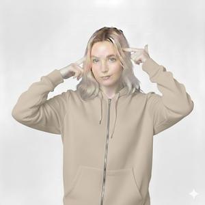 Wholesale New Winter Women Oversized Streetwear Knitted <b>Zipper</b> Hoodie OEM Service Custom Logo Position Front - Product Image 2