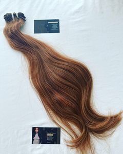 Grade 100% Extensions de cheveux Remy en vison véritable Cheveux vierges indiens brésiliens 20 pouces Faisceaux droits à cuticules alignés Vagues profondes et lâches - Product Image 2