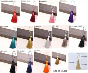 Flecos de borlas decorativos para exteriores de alta calidad, logotipo personalizado, algodón de poliéster metálico con cordones de Material de lingotes - Product Image 4