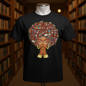 T-shirt Black History Month Afro Book Lover Girls Librarian pour les amoureuses de livres et les bibliothécaires afrocentriques - Product Image 3