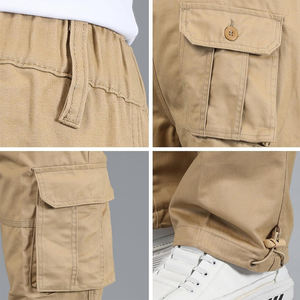 Fábrica Casual algodón Cargo logotipo personalizado Color sólido suelto recto deportes al aire libre diseño alto bajo solapa al por mayor - Product Image 5