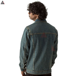 New Fashionable Factory Price Black Color Canvas Breathable Lightweight High Quality Quick Drying Popular Proof <b>Men</b> <b>Denim</b> <b>Jacket</b> - Product Image 2