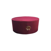 Casquette de Maçonnerie Couronne en Tissu Noir avec Tresse, Service OEM, Broderie Personnalisée en Feutre/Velours, Chapeaux de Régalia Maçonniques