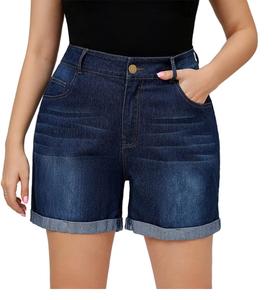 Diseño personalizado de las mujeres pantalones de mezclilla suave Casual de verano de moda de algodón Streetwear Mujeres Jeans Pantalones cortos de mezclilla - Product Image 4