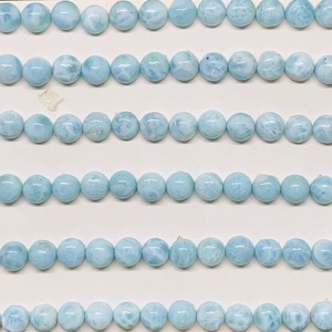 Alto grado AAA 8mm Natural Larimar cabujón IGI certificado piedras preciosas semipreciosas fabricación de joyas piedras preciosas sueltas calibradas - Product Image 3