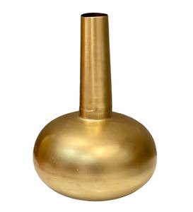 Premium Vantage Fancy Venta caliente Florero de metal con acabado dorado para decoración del hogar y sala de estar Florero de hierro vintage antiguo - Product Image 4