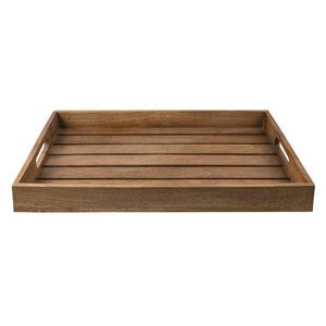 Plateau en bois de manguier naturel Organisateur de cuisine rectangulaire en bois massif Remise en gros - Product Image 1