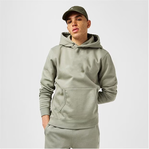 Venta al por mayor personalizado hombres color sólido sudaderas con capucha térmicas de alta calidad gota hombro transpirable hombres sudaderas con capucha - Product Image 2