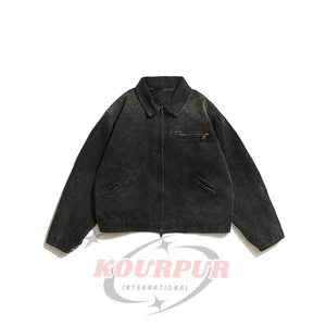 Veste pour homme OEM, style streetwear, vintage, en toile, veste de mécanicien, veste de travail Detroit, veste utilitaire en toile pour homme - Product Image 3