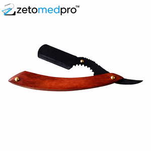 Maquinilla de Afeitar Profesional ZetomedPro con Mango de Madera y Cuchilla de Un Solo Uso - Product Image 1