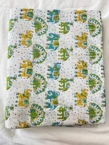 ชุดเดรสผ้าฝ้ายอินเดียสำหรับผู้หญิงผ้าทอมือพิมพ์ลายสัตว์และงานประดิษฐ์ผ้าสำหรับวิ่งทรงหลวม - Product Image 4