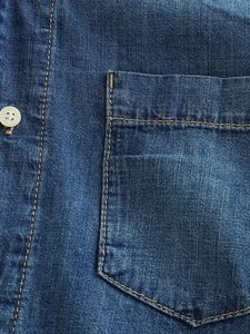 Veste en Denim Asymétrique à Epaule Simple pour Femme, Bouton Lavé Vintage, Poche Patch 100% Coton - Product Image 5