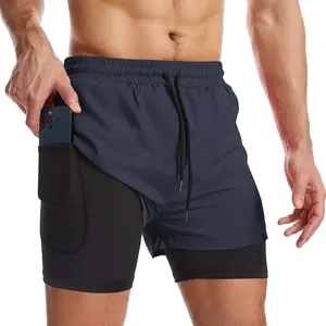 Shorts esportivos leves para homens, shorts de corrida para homens de secagem rápida, movem-se livremente durante os treinos