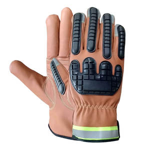 ถุงมือหนัง TPR แข็งแรง ทนทานต่อแรงกระแทก พร้อมการปกป้องมือเต็มรูปแบบ สวมใส่สบาย ป้องกันการบาด - Product Image 1