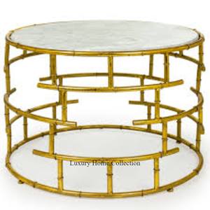 Home Decorative Metal Side Table Admirable Look With Gold Color Hammered Design Shiny Polished Furniture <b>Supplies</b> in Low Price - Product Image 2